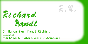 richard mandl business card